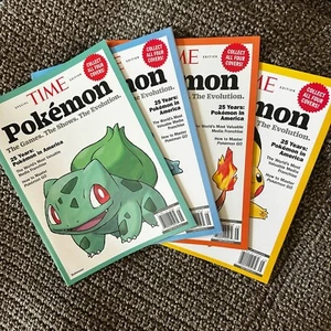 '25 Years of Pokemon In America' Time Magazine Starter Pokemon Collector Bundle - Picture 1 of 8