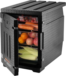 Insulated Food Pan Carrier, 95 Qt Hot Box for Catering, LLDPE Food Box Carrier w - Picture 1 of 9