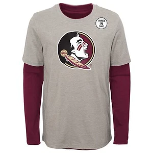 Outerstuff Florida State Seminoles NCAA Kids (4-7) 3 in 1 Combo Tee, Garnet/Grey - Picture 1 of 6