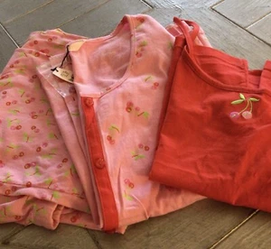NWT- Victoria’s Secret -3 Piece-M-Cotton-Cherry-Red-Pink-Tank-Pajama-Set-NEW - Picture 1 of 10