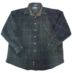 Camisa Pendleton Abotonada Franela Cazadora Juvenil Talla XL 100% Lana EE. UU. Cuadros Azul - Imagen 1 de 8