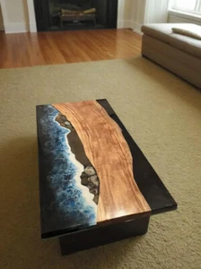 Epoxy Table Tops, Living Room Resin Table, Custom To Order, Wooden Table Tops - Picture 1 of 9