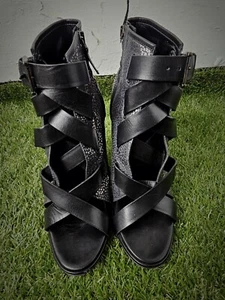 Diane Von Furstenberg 8.5 US High Heels Sandals Silver - Picture 1 of 9