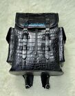 Real Crocodile alligator belly leather skin backpack Shoulder Bags Travel Bags