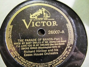 ANNOUNCED 1938 RICHARD HIMBER Essex House Orch THE PARADE OF BANDS Victor 26007 - Picture 1 of 2