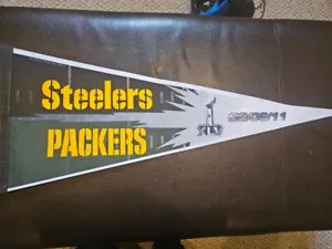 Steelers Packers XLV Super Bowl pennant - Picture 1 of 1