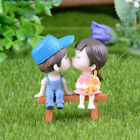 2PCS Sweety Lovers Couple Figurines Miniatures Fairy Garden Crafts Home D~DC