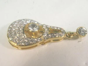 EARRING DESIGNER DANGLER DOLPHIN ORE PIERCED WIYH SWAROVSKI CRYSTALS 813 - Picture 1 of 4