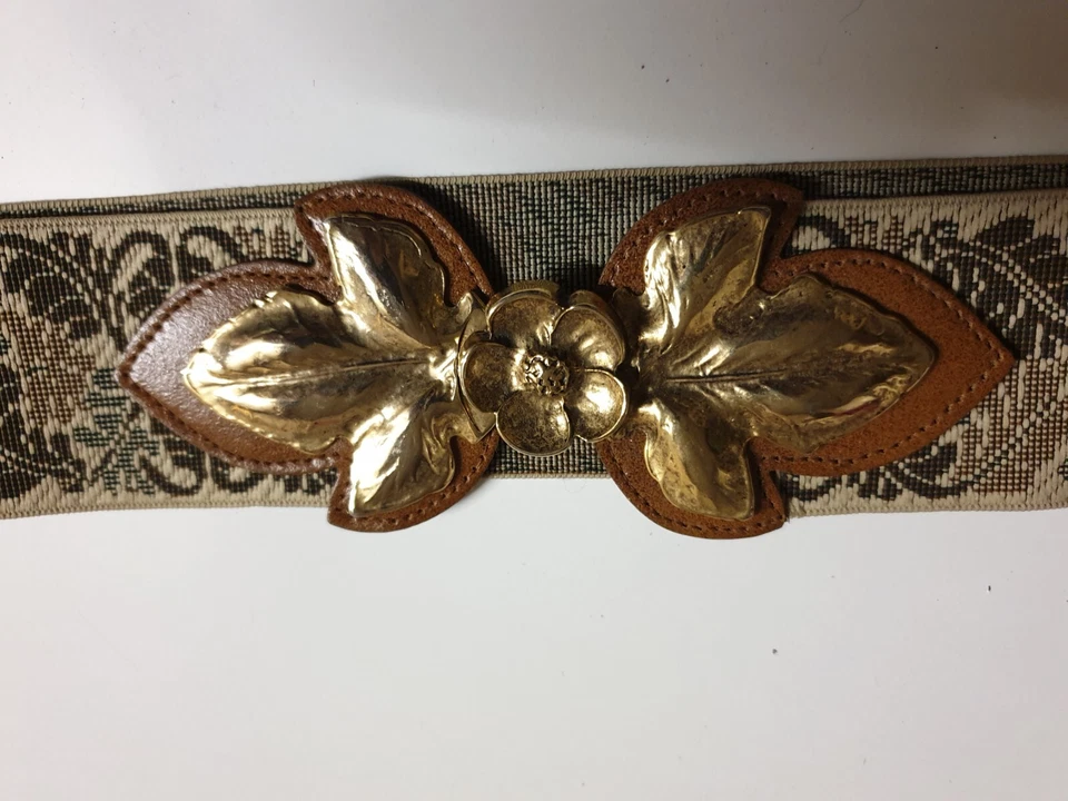 Ceinture élastique femme tons beige marron  - Photo 1/1