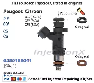 Fuel Injector Service Kit O-Ring 0280158041 for Peugeot Citroen V6 3.0 Engines - Picture 1 of 1