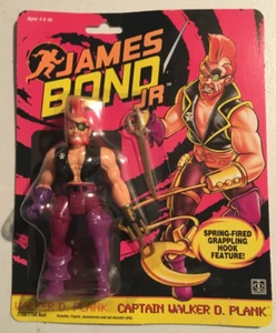 Vintage 1991 James Bond Jr CAPTAIN WALKER D PLANK Figure NEW IN PACKAGE - Picture 1 of 2