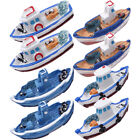  8 Pcs Resin Fishing Boat Landscaping Decoration Sea Decorations for Home
