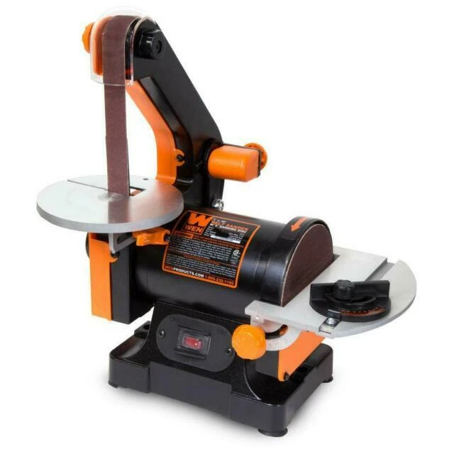 WEN 6515T 30in Belt Sander with 5in Sanding Disc - Black/Orange
