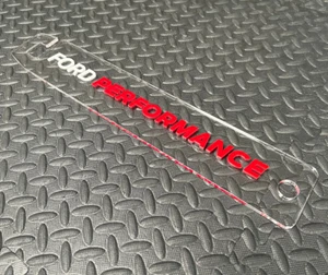 Prop cofano universale 4D ""Ford Performance"" - Focus Fiesta Puma chiaro/rosso/bianco - Foto 1 di 4