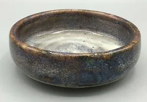 Small 5 3/4" Diameter Hand Made Glazed Ceramic Bowl Marked T K on Bottom - Picture 1 of 9