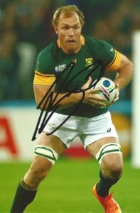 SOUTH AFRICA & SARACENS RUGBY UNION: SCHALK BURGER SIGNED 6x4 ACTION PHOTO+COA - Picture 1 of 1