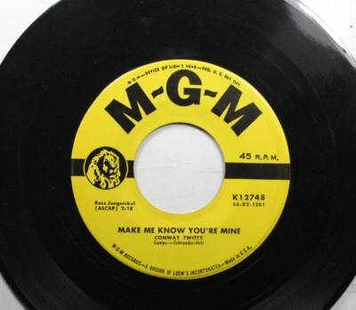 Country Nm! 45 Conway Twitty - Make Me Know You'Re Mine / The Story Of My Love O - Image 1 of 2