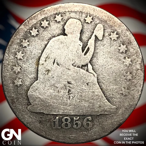 1856 P Seated Liberty Quarter  Q4682 Cover