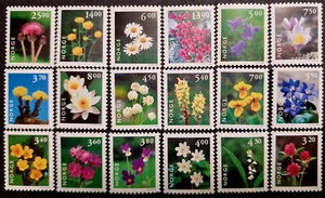 Norway MNH - Mountain Nordic Flowers Full 18 Stamps Issue - Picture 1 of 5