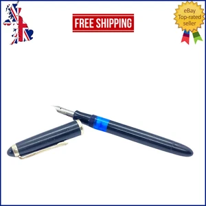 VINTAGE ASTORIA FOUNTAIN PEN IN BLACK STEEL MEDIUM NIB MADE IN GERMANY - Picture 1 of 12