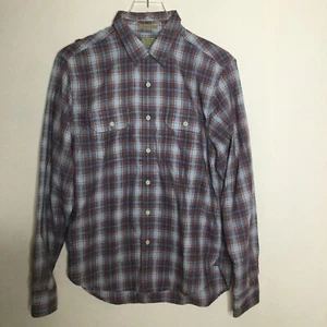 Camicia uomo Lucky Brand vestibilità classica manica lunga abbottonata a quadri taglia S tasca - Foto 1 di 4