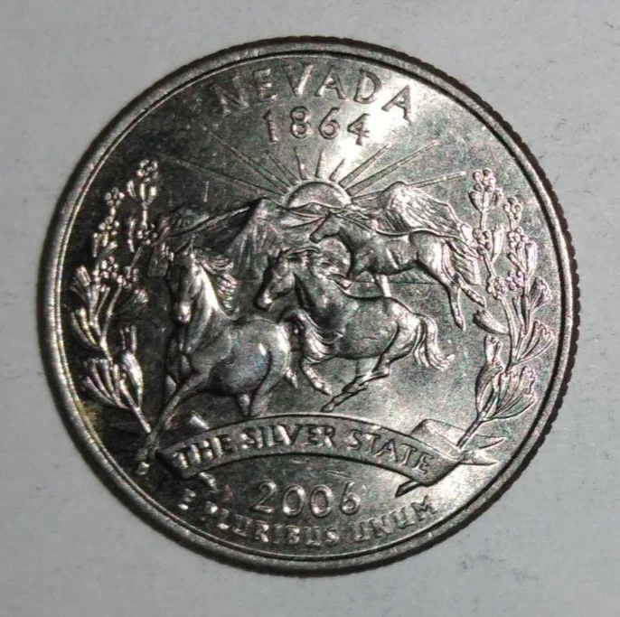 YOU PICK 5 FOR $5 + FREE SHIPPING - 2006 - P Mint - Nevada State Quarter - Image 1 of 1