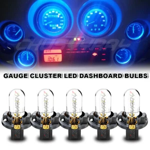 5PCS Ice Blue T10 LED Bulb Car Instrument Panel Cluster Dash Light Kit - Picture 1 of 13