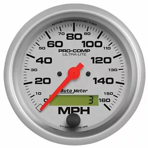 AutoMeter Ultra-Lite 3-3/8in Size 0-160 Mph Range Analog Speedometer 4488 - Picture 1 of 1