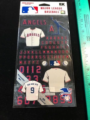 6 New Los Angeles Angels Sticker Sheets - Anaheim - Personalize Your Own Jersey  - Image 1 of 2