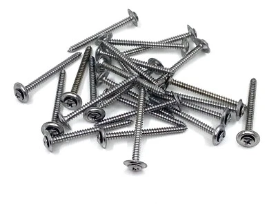 "25 piezas para Ford Mercury Edsel panel de patada moldura puerta acabado tornillos #8 x 2"" cromo" Foto 1 de 2