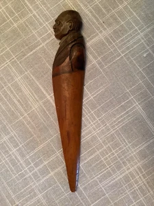 VTG PAINTED / CARVED WOOD - MAN - LETTER OPENER - FOLK ART ANRI STYLE 〉 - Imagen 1 de 4