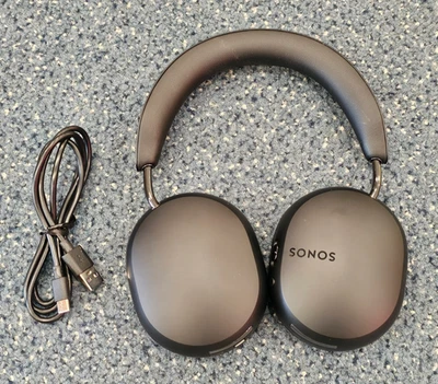 Sonos Ace Wireless Over-Ear Bluetooth Headphones Black Pre-owned w/ Cable - Image 1 of 4