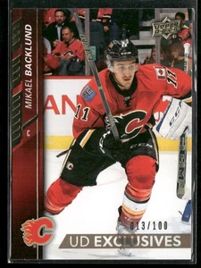 Cubierta superior 2015-16 - Mikael Backlund #276 UD Exclusives/100 - Imagen 1 de 2