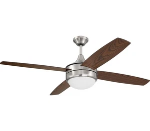 Craftmade Phaze II 52" Ceiling Fan with LED Lights & Wall Ctrl, Brushed  Nickel - Picture 1 of 1