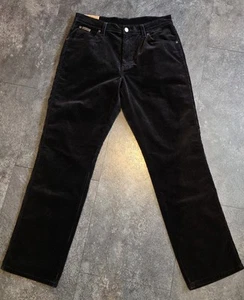 Wrangler Mens Texas Stretch Cords Black Corduroy Regular W34 L32 BNWT - Picture 1 of 11