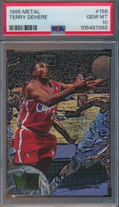 1995 Metal Terry Dehere #158 Los Angeles Clippers PSA 10 Gem Mint Pop 1 - Bild 1 von 4