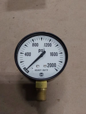 USG Pressure Gauge 0- 2000 PSI 2' 1/2  D-81.....1/4 LM....A59 - Image 1 of 3