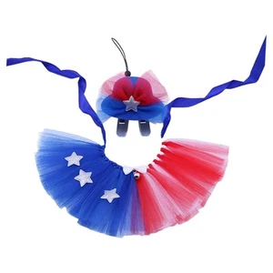 4TH of July Dog Costume Set 2Pcs Pet Independence Day Costume for Cats Pet - Picture 1 of 7