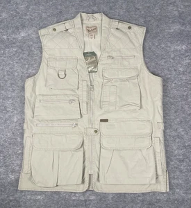 NWT Woolrich Vest Mens L Tan Utility Pockets Nature Outdoor Fishing Photography - Picture 1 of 6
