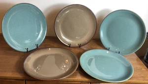 Set of 5 JC Penny  @Home Variations Dinner Plates - Picture 1 of 11