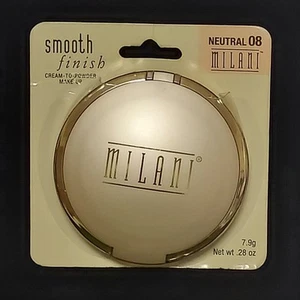 Milani Smooth Finish Cream To Powder Make-Up~Neutral #08~Oil Free~New On Card - Picture 1 of 3