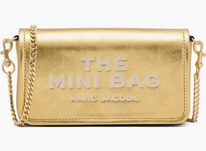 Marc Jacobs The Mini borsa a tracolla in pelle oro - Foto 1 di 6