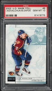 2002 Upper Deck Hockey Card # 6 Byron Dafoe Ilya Kovalchuk MASKS PSA 10 GEM MINT - Picture 1 of 2