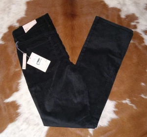 Neu mit Etikett NYDJ Velour Marilyn gerader Jeansschnitt GRÖSSE 0 schwarz samtweich - Bild 1 von 4