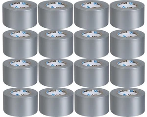 16 Pack Silver Heavy Duty Duct Tape Bulk 2 2 in x 30 Yards-16 Rolls, - Picture 1 of 7