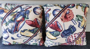 Bloomcraft Dekor alle Sportarten Fußball Baseball Hockey Basketball Kissen - Paar - Bild 1 von 6