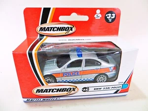 MATCHBOX MB33 'BMW E46 328i POLICE CAR' SILVER. 33. VINTAGE. ORIGINAL. MIB/BOXED - Picture 1 of 7
