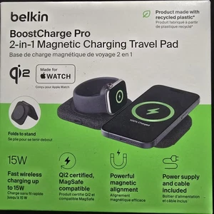 Belkin Qi2 2-in-1 Travel Pad - Black - Picture 1 of 4