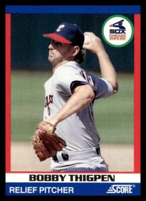 1991 Score 100 Superstars #95 Bobby Thigpen Chicago White Sox - Image 1 of 2