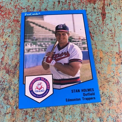 Stan Holmes 1989 ProCards Edmonton Trappers - Image 1 of 2